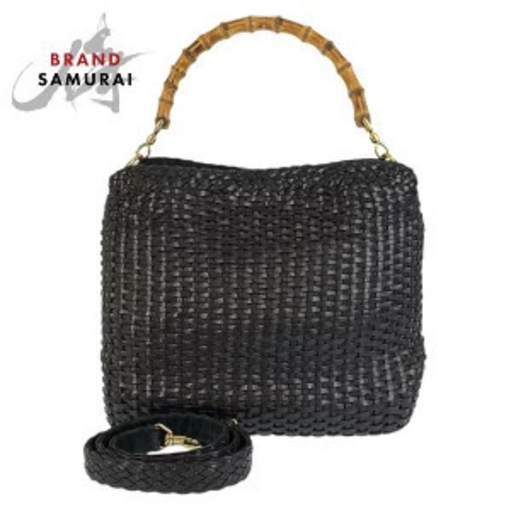 Gucci Bamboo bag black leather Handbag shoulder